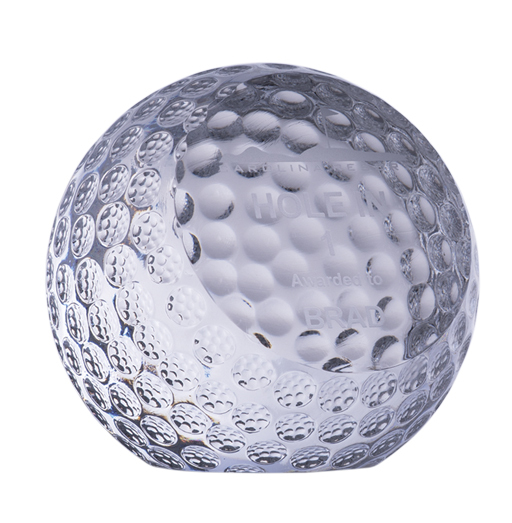 Crystal Golf Ball Trophy