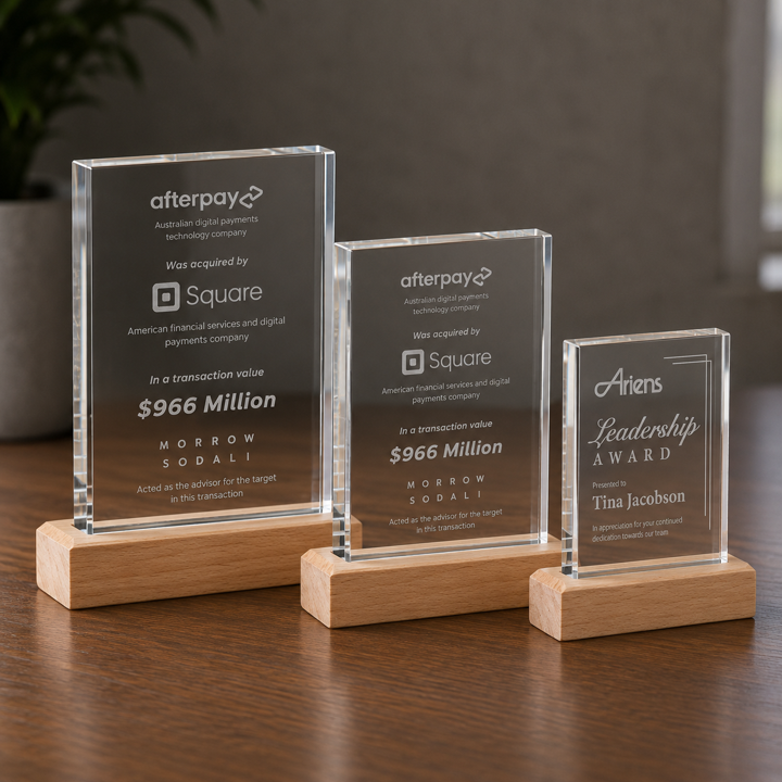 Glass And Wood  Hi-Rise Trophy