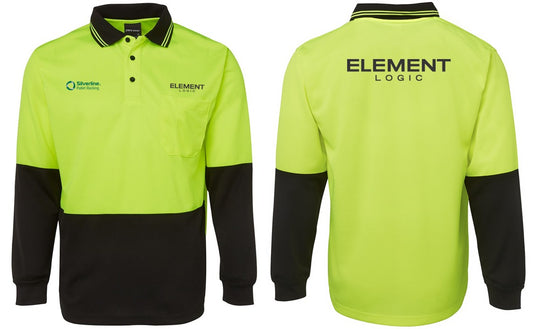 JB's Hi Vis L/S Traditional Polo (ELEMENT LOGIC)
