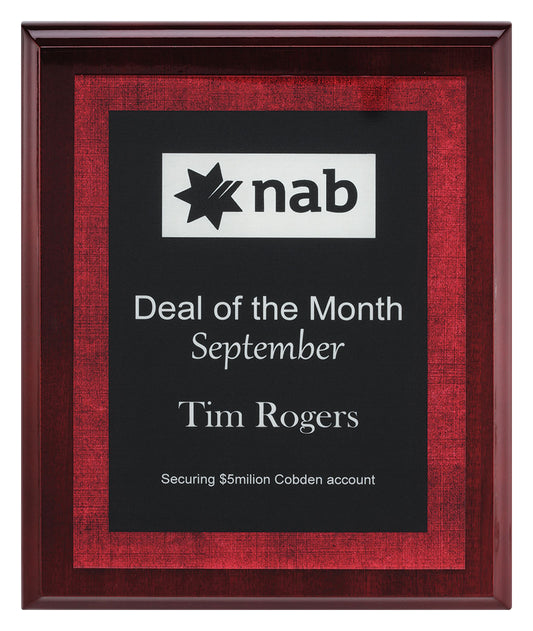 Vivid Red Plaque