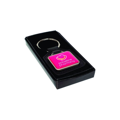 Genuine leather key ring - Square