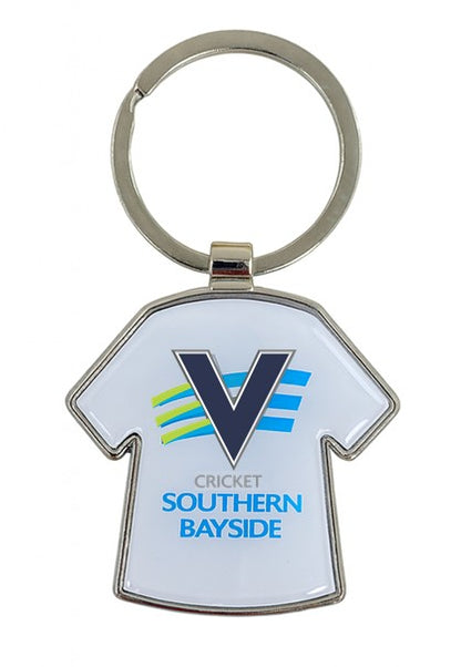 T-Shirt Metal Key Tag - Resin dome both sides