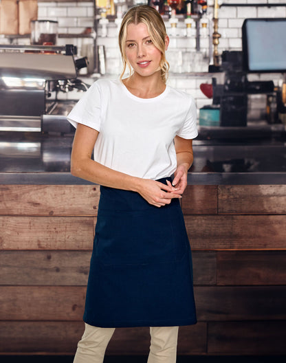 [AP06(M3100)] Canvas Short Waist Apron