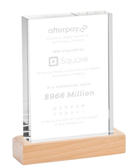 Glass And Wood  Hi-Rise Trophy