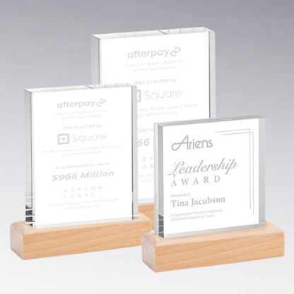 Glass And Wood  Hi-Rise Trophy