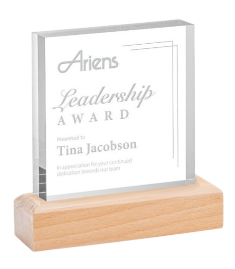 Glass And Wood  Hi-Rise Trophy