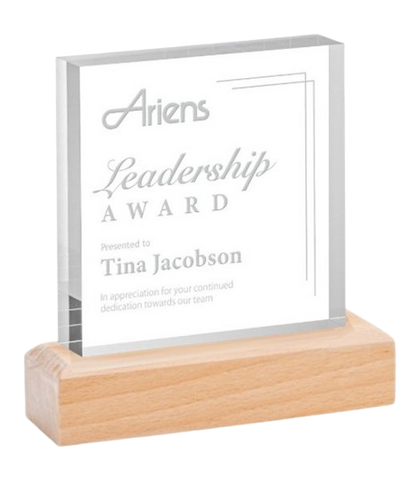 Glass And Wood  Hi-Rise Trophy