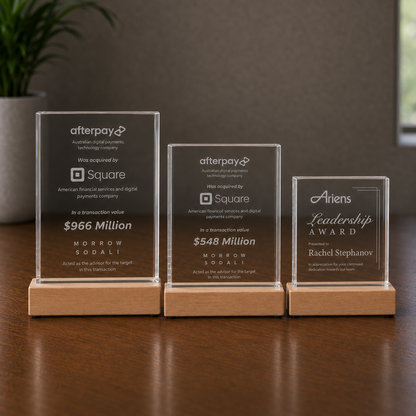 Glass And Wood  Hi-Rise Trophy