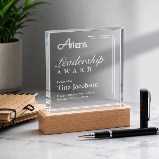 Glass And Wood  Hi-Rise Trophy