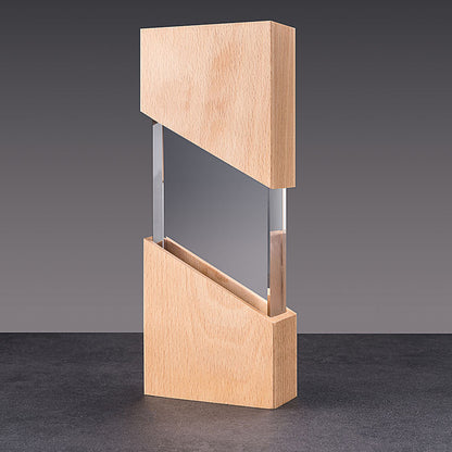 Momentus Glass And Wood Trophy