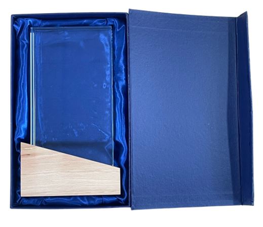Supreme Glass And Wood Trophy