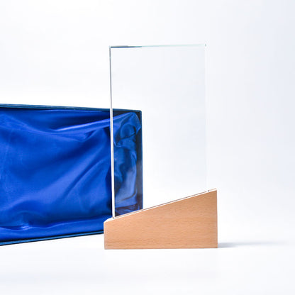 Supreme Glass And Wood Trophy