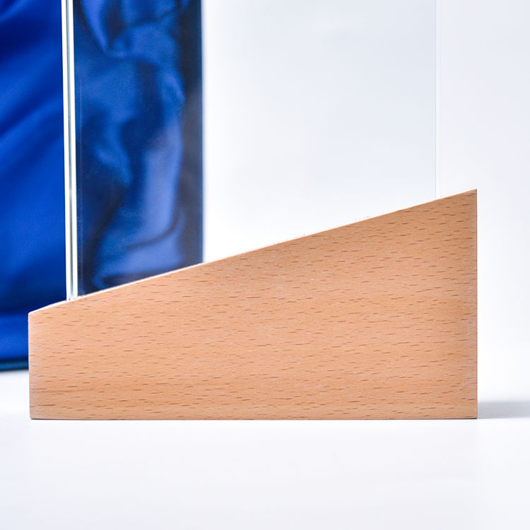 Supreme Glass And Wood Trophy