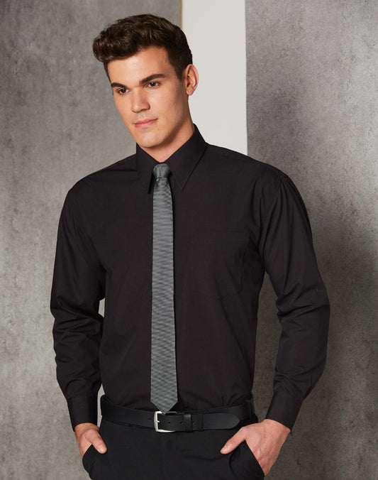 [BS01L] Man's poplin shirt,long sleeve