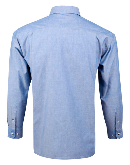 [BS03L] Mens w/f chambray shirt L/S