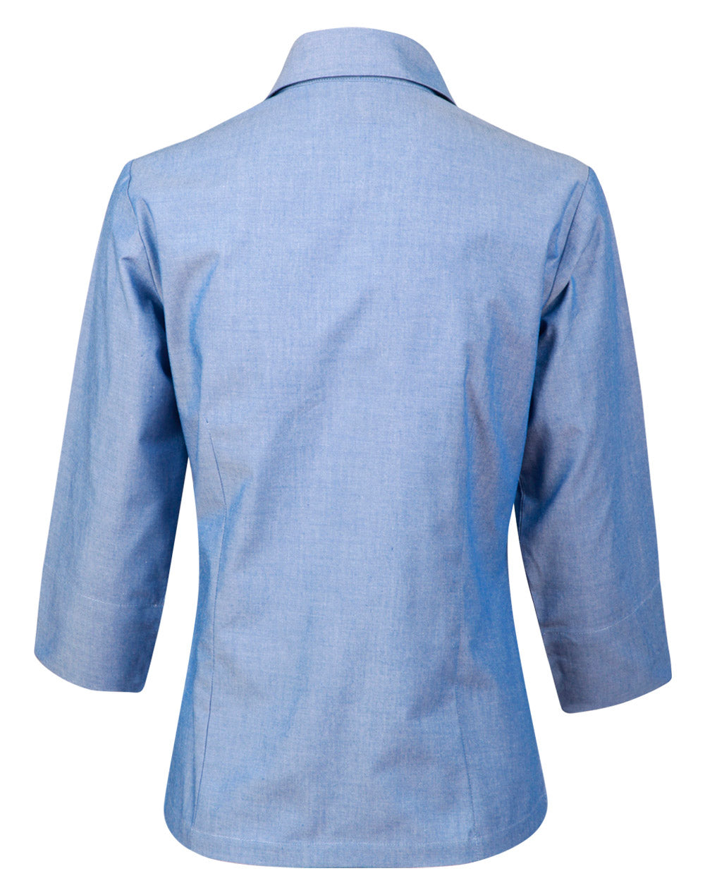 [BS04] Ladies' wrinkle free chambray shirt 3/4 sleeve
