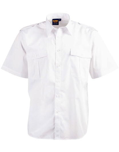 [BS06S] Unisex epaulette shirt ,short sleeve.