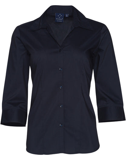 [BS07Q] Ladies' 3/4 sleeve teflon shirt