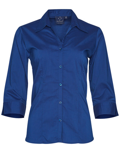 [BS07Q] Ladies' 3/4 sleeve teflon shirt