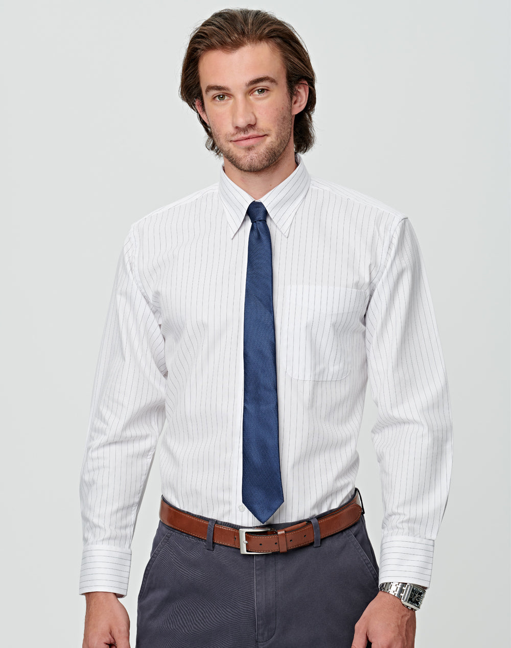 [BS17] Mens L/S Stripe Shirt