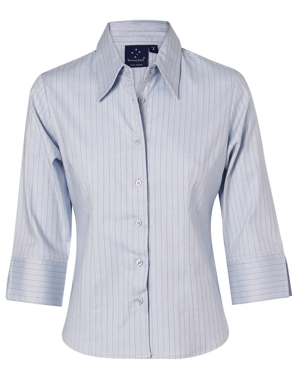 [BS18] Ladies' 3/4 Sleeve Stretch Stripe Shirt