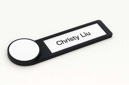 Reusable Name Badge with Dome Logo
