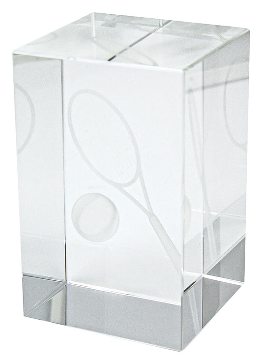 Tennis Crystal Block Award