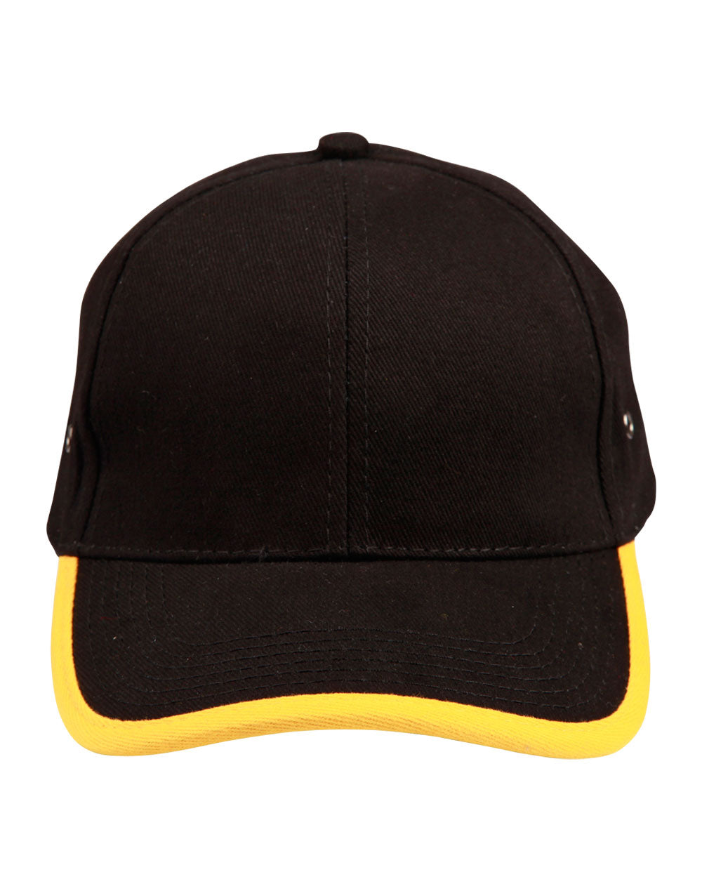 [CH17] Heavy brushed cotton peak & back trimp cap