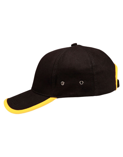 [CH17] Heavy brushed cotton peak & back trimp cap