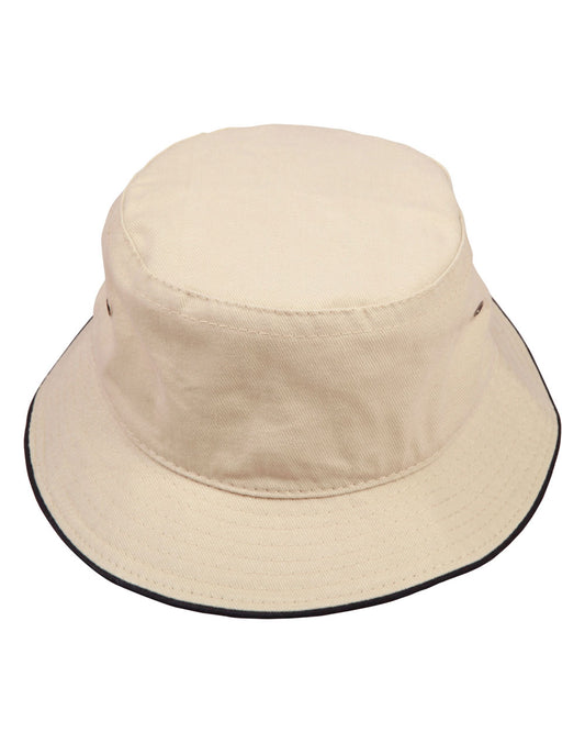 [CH31] soft washed sandwich bucket hat