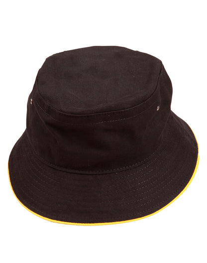 [CH31] soft washed sandwich bucket hat