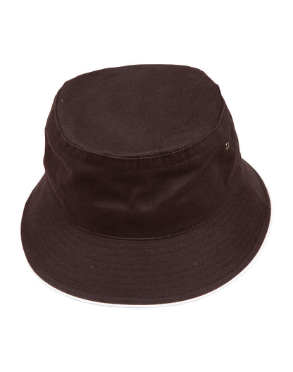 [CH31] soft washed sandwich bucket hat