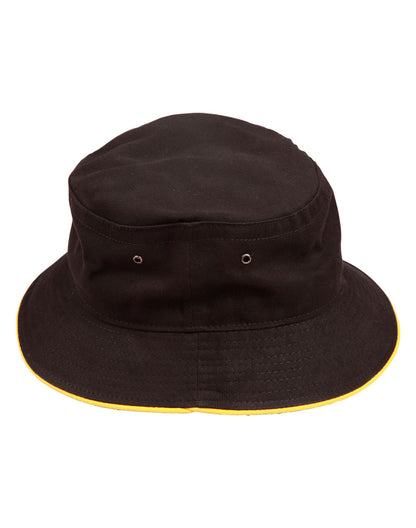 [CH31] soft washed sandwich bucket hat