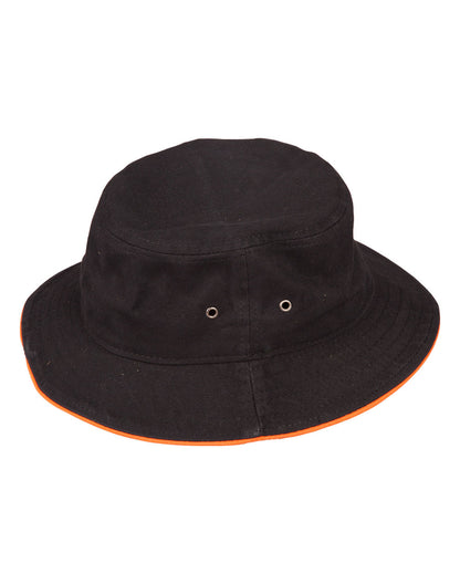 [CH31] soft washed sandwich bucket hat