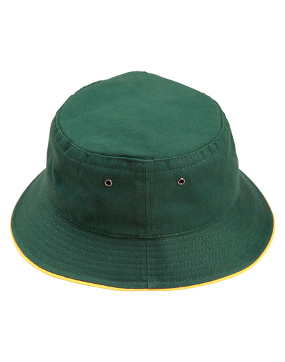[CH31] soft washed sandwich bucket hat