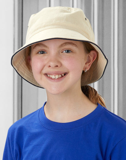 [CH31] soft washed sandwich bucket hat