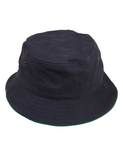 [CH31] soft washed sandwich bucket hat