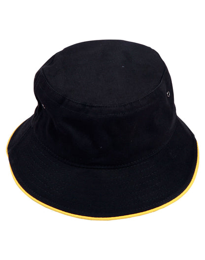 [CH31] soft washed sandwich bucket hat