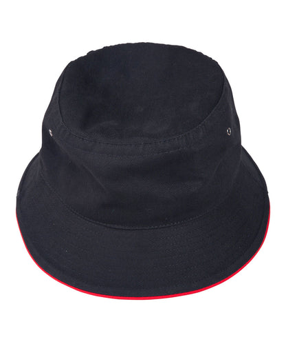 [CH31] soft washed sandwich bucket hat