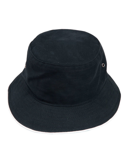 [CH31] soft washed sandwich bucket hat