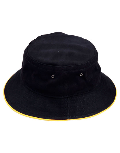 [CH31] soft washed sandwich bucket hat