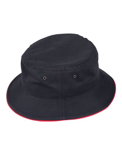 [CH31] soft washed sandwich bucket hat