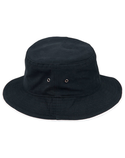 [CH31] soft washed sandwich bucket hat