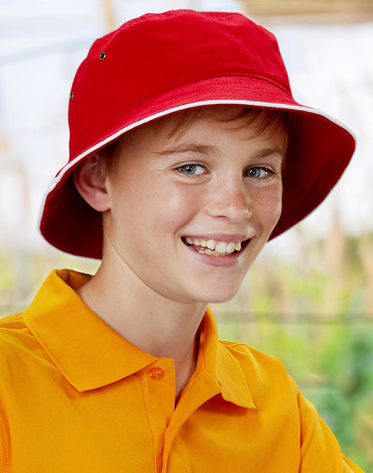 [CH31] soft washed sandwich bucket hat