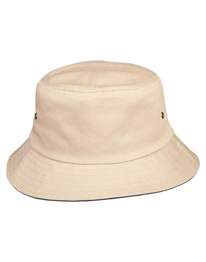 [CH32A] contrasting underbrim bucket hat