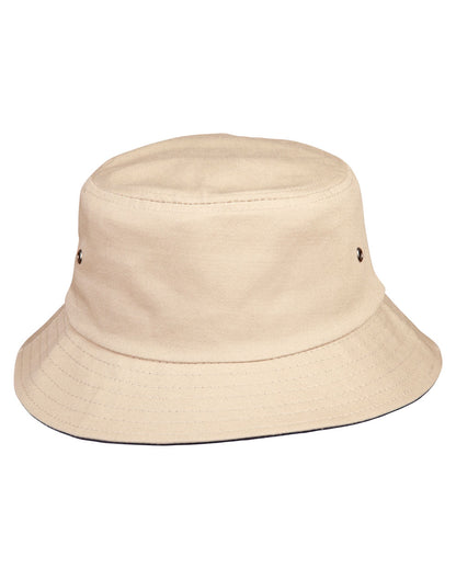 [CH32A] contrasting underbrim bucket hat