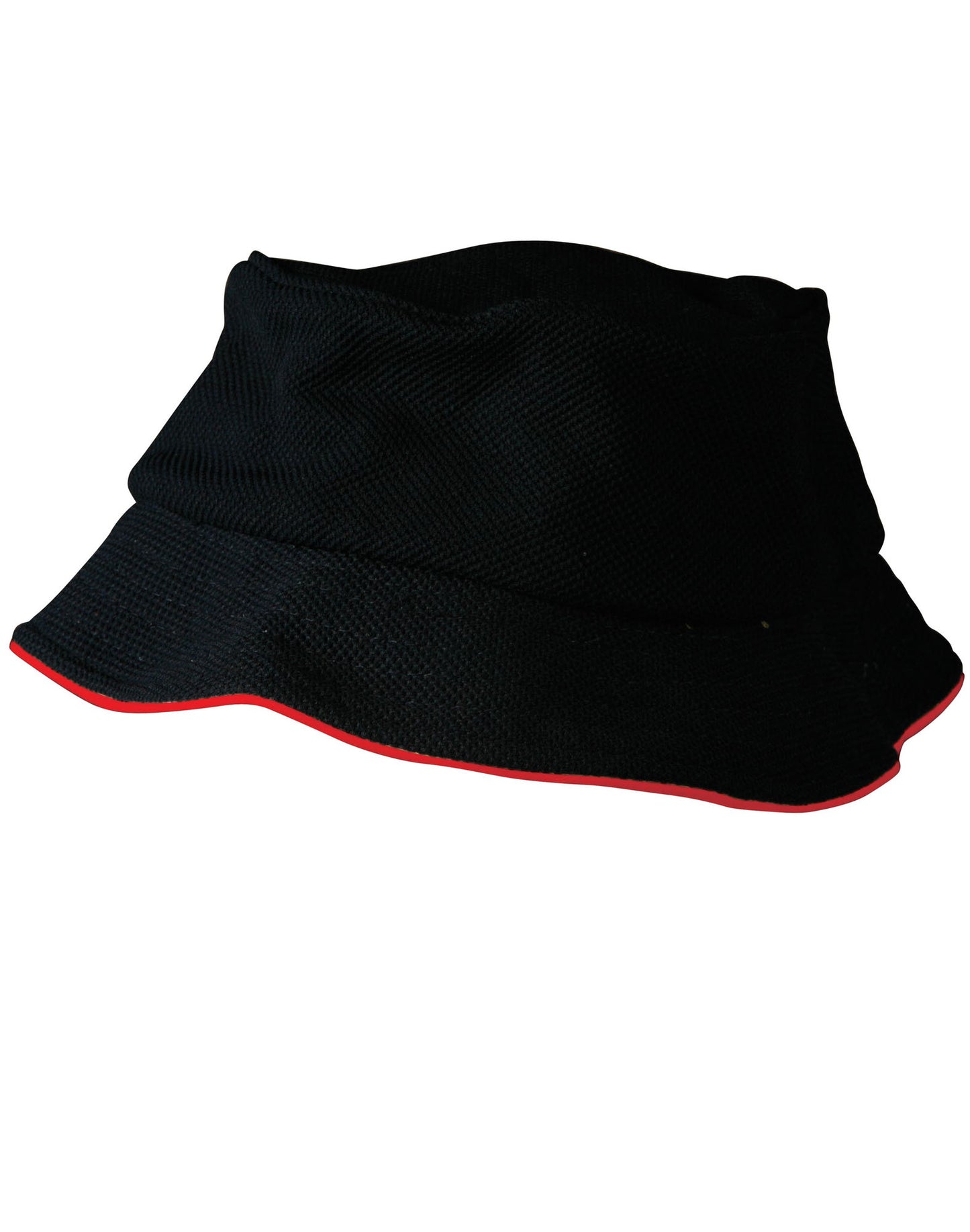 [CH71] Pique mesh with sandwich trim bucket hat