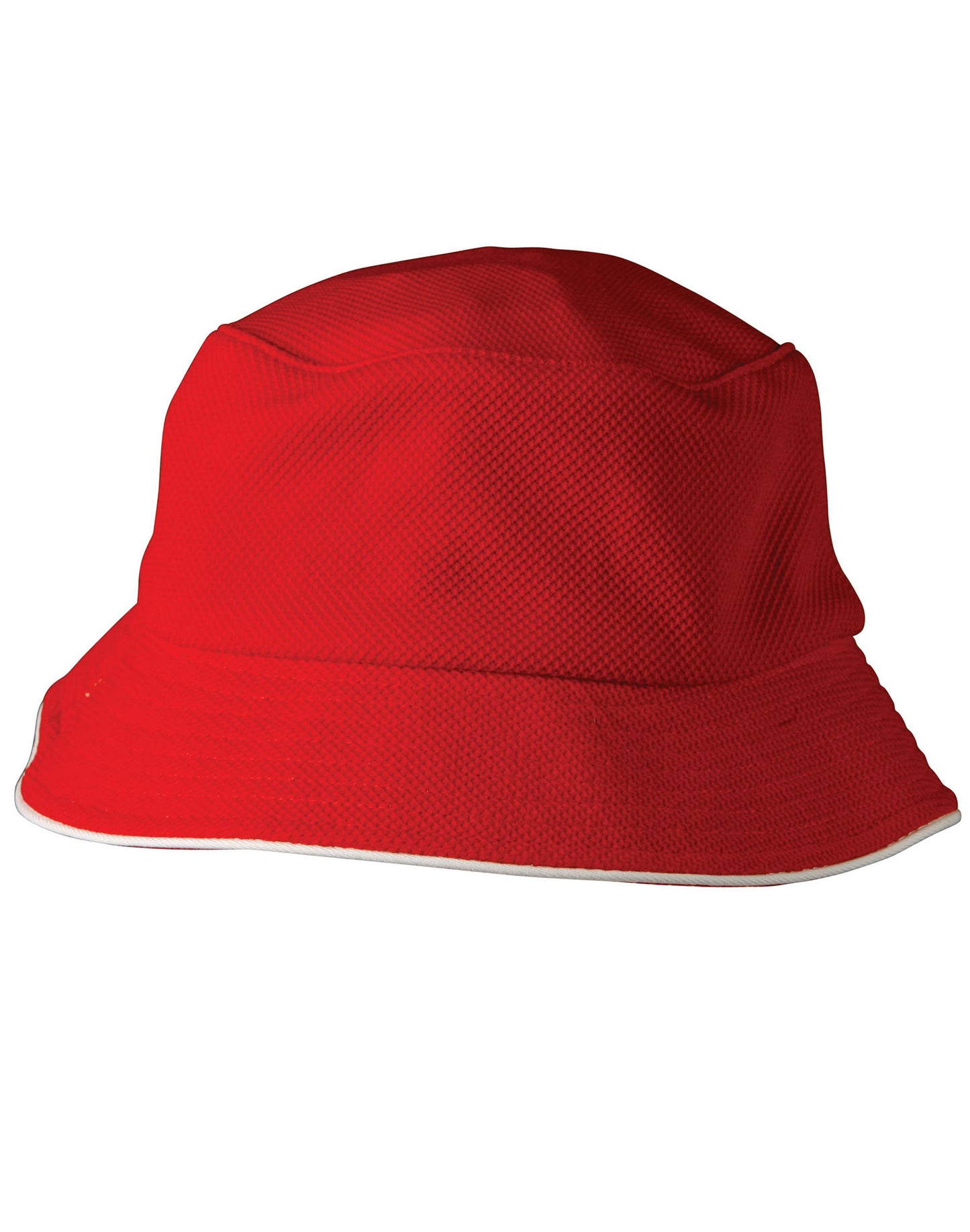 [CH71] Pique mesh with sandwich trim bucket hat