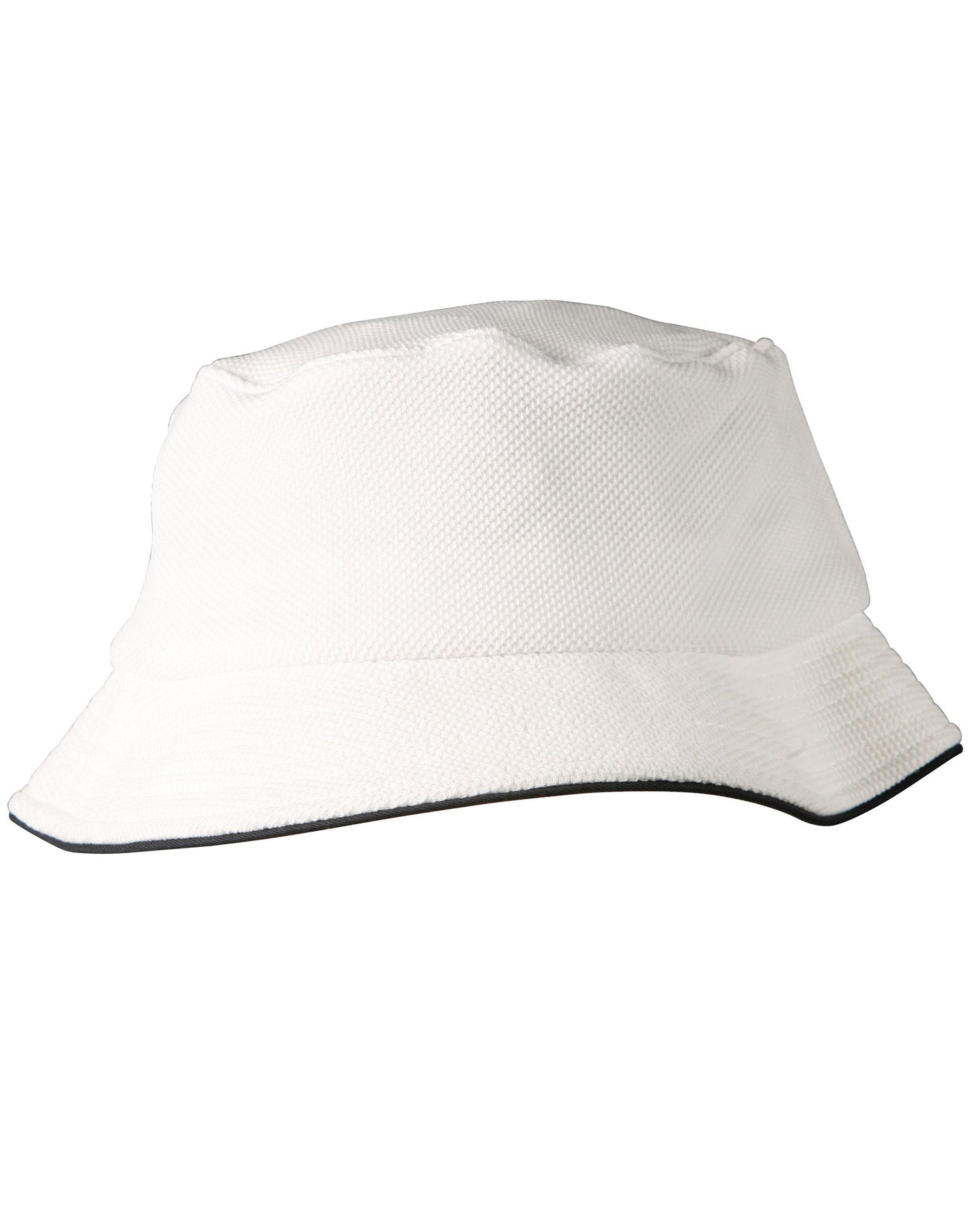 [CH71] Pique mesh with sandwich trim bucket hat