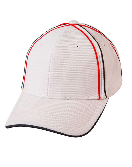 [CH76] Tri-color pique mesh structured cap